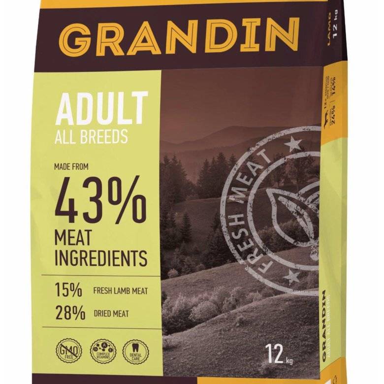 «грандин» (корм для собак): сухой и консервы