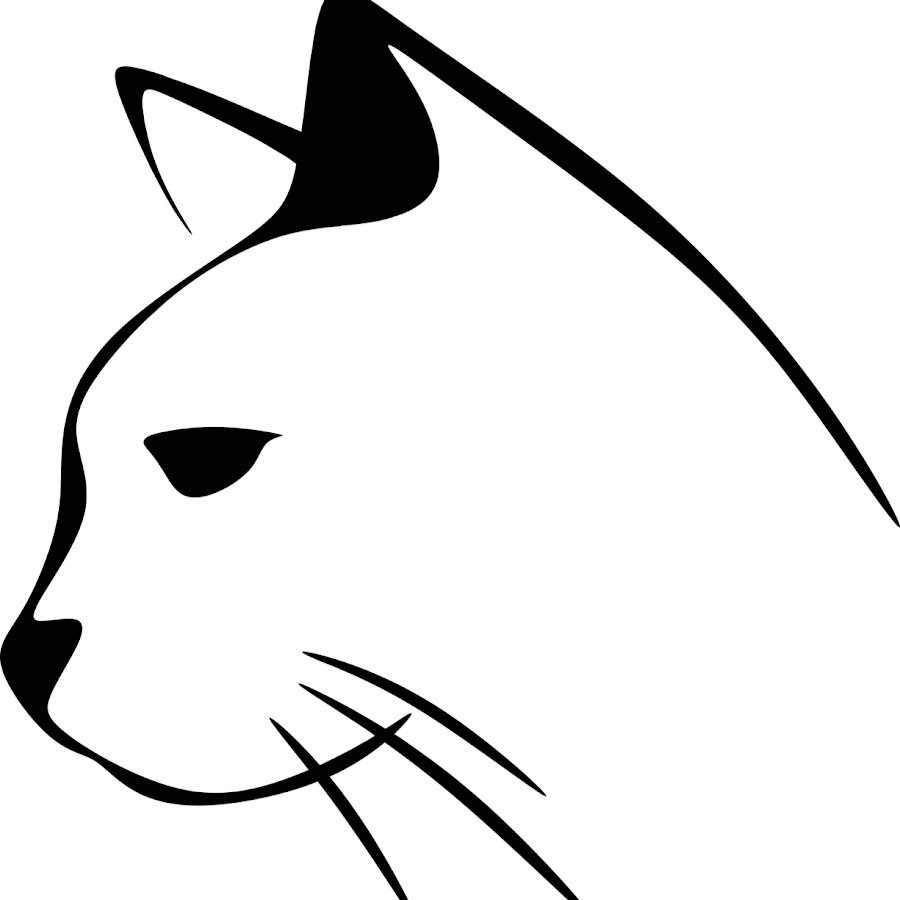 Морда кошки - рисунок карандашом, трафарет, фото, в профиль