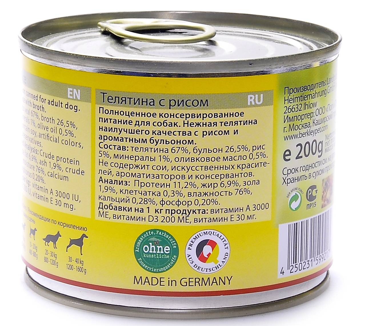 Обзор сухих кормов и консерв для собак от фирмы «грандин» с описаниями