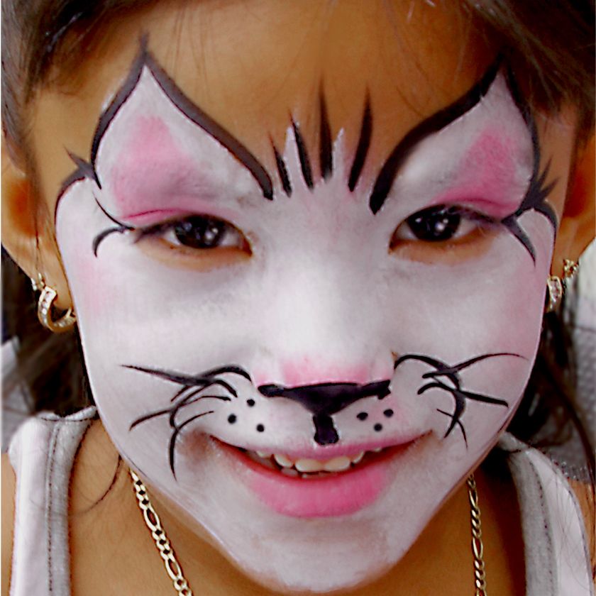 Макияж котика на лице. как нарисовать кошку на лице у ребенка? аквагрим: кошка на лице красками