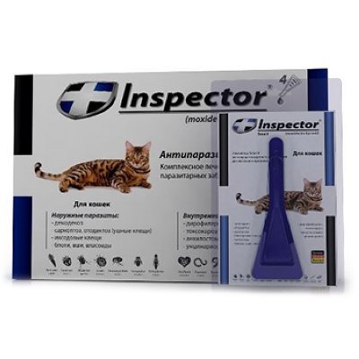 Инструкция по применению капель инспектор для кошек и собак