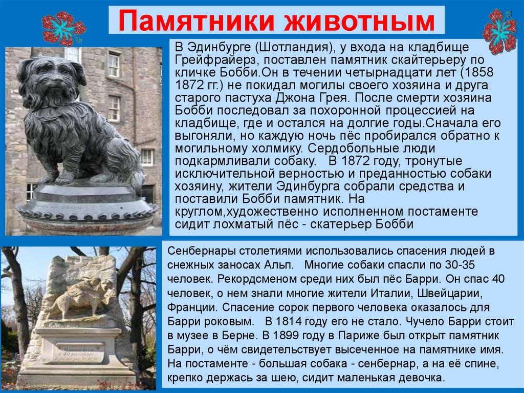 Памятники животным проект