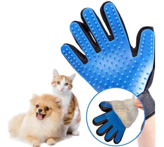 Перчатка для вычесывания шерсти с домашних животных - эффективный аксессуар заводчика