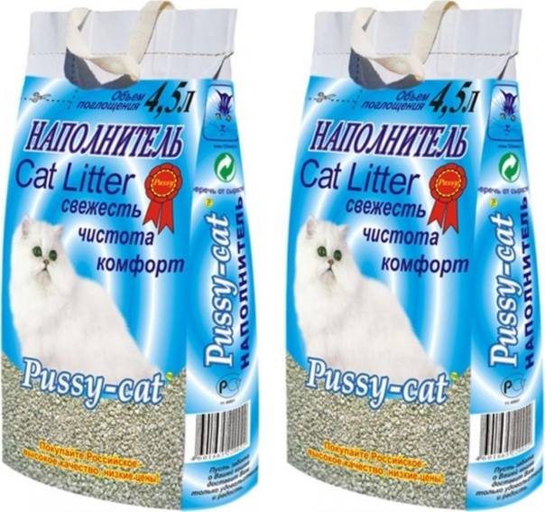 Наполнитель кошачьего туалета pussy-cat: обзор и отзывы