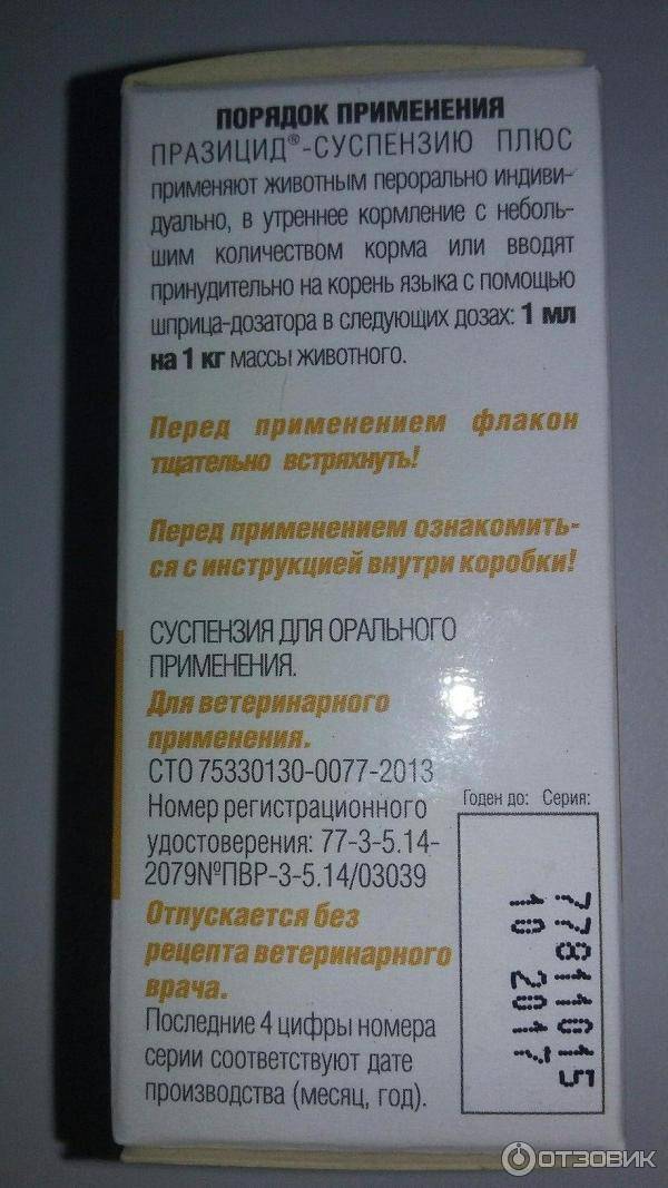 Празицид – суспензия и таблетки, инструкция по применению для котят и взрослых кошек: как давать, в какой дозировке?