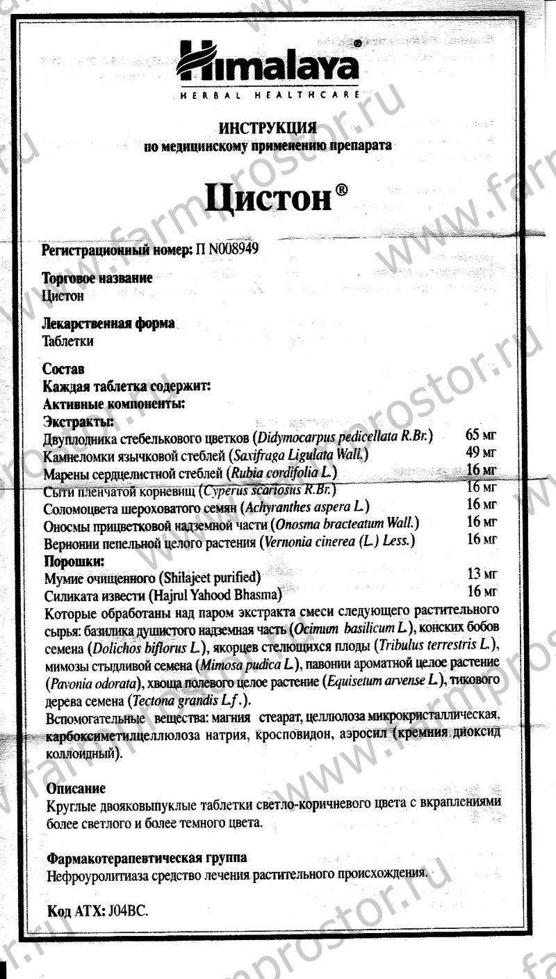 Цистон для кошек: инструкция по применению, дозировка, эффективность