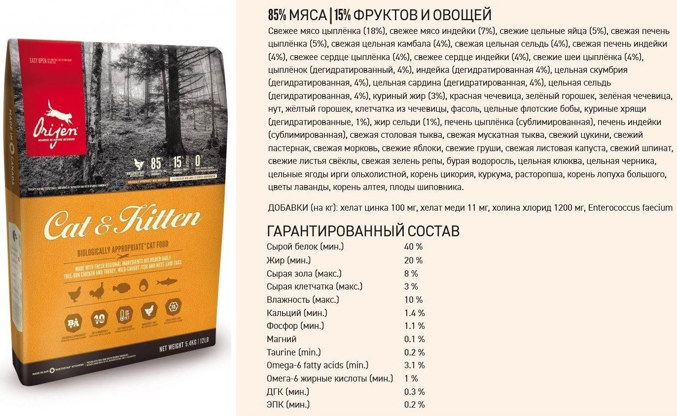 Orijen корм для кошек: 5 популярных видов, отзывы