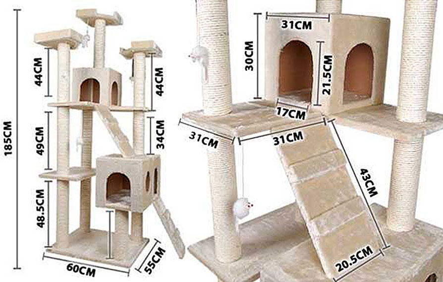 Пошаговая инструкция по изготовлению игрового комплекса для кошки