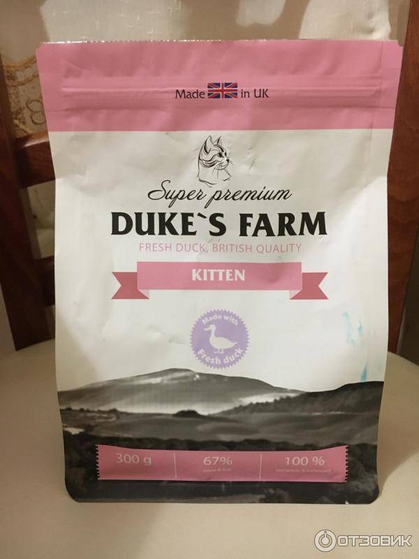 Особенности готовых кормов для собак от фирмы dukes farm с описанием состава