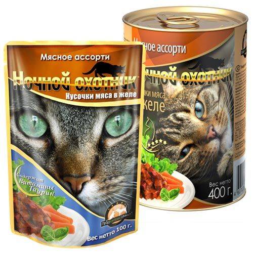 Российский корм ночной охотник для кошек