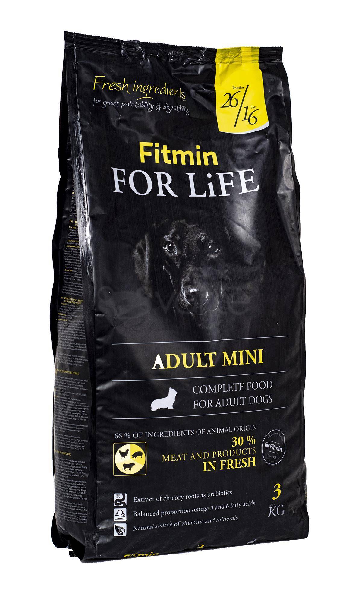 Корма для собак fitmin (фитмин)