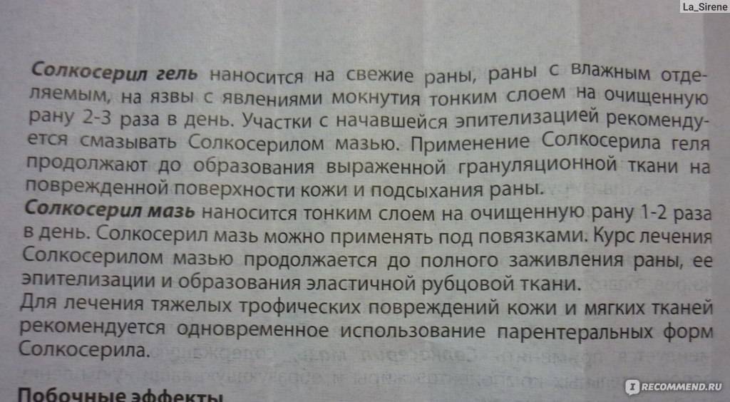 Cолкосерил для кошек - инструкция по применению