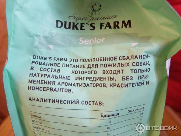 Корм для кошек duke's farm